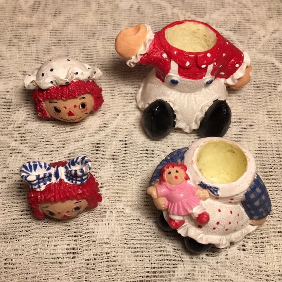 Vintage Raggedy Annie & Andy Mini Tea Set Decoration - Picture 8 of 9
